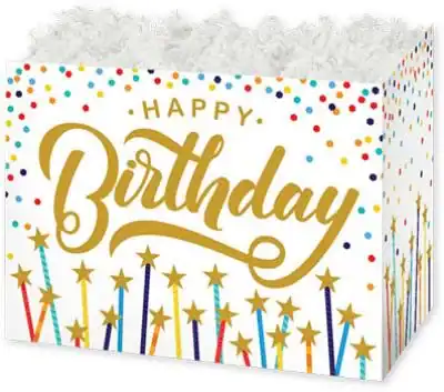 7W x 4L x 5H, Gift Boxes, Happy Birthday Stars