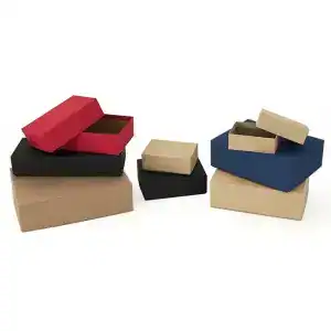 Kraft F-Flute Set-Up Postal Mailers  Telescoping Lid