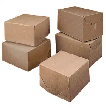 4W x 4L x 3H, Ohio Valley 2 Piece Lock Corner Boxes, Brown