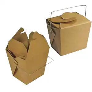 2-3/4W x 2L x 2-1/2H, Matte Kraft Paper Take-Out Boxes