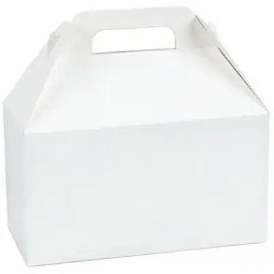 8-1/2W x 5L x 5-1/2H, Theme Gable Gift Basket Boxes, White