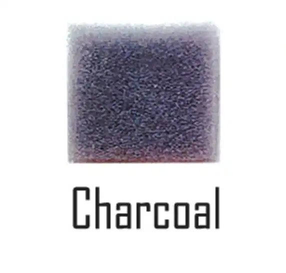 1W x 1L, 1/2 in., Foam, Charcoal