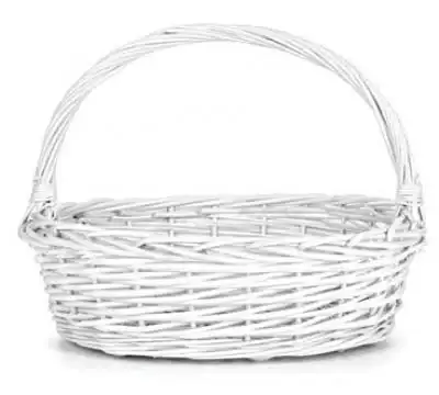 13W x 9L x 4H, Baskets w/ Top Handles, White