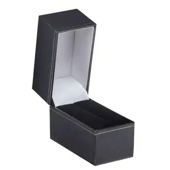 2W x 3-5/8L x 3-1/4H, Cartier Style Leatherette Boxes, Black, Bangle