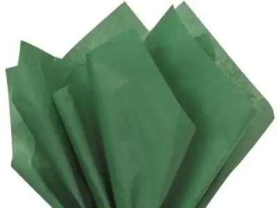 15W x 20L, Colored Tissue Paper, Holiday Green