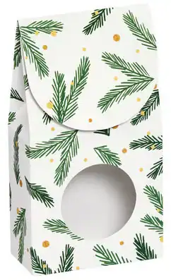 3-1/2W x 1-3/4L x 6-1/2H, Small Gourmet Gloss Window Boxes, Holly Jolly
