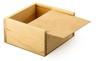 6W x 6L x 3H, Wooden Slide Top Boxes