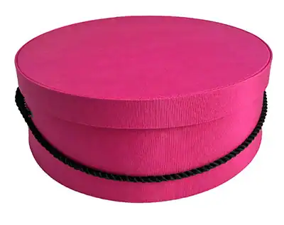 8-3/4W x 4-1/2L, Cerise Hat Boxes