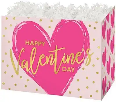 7W x 4L x 5H, Gift Baskets, Painted Hearts