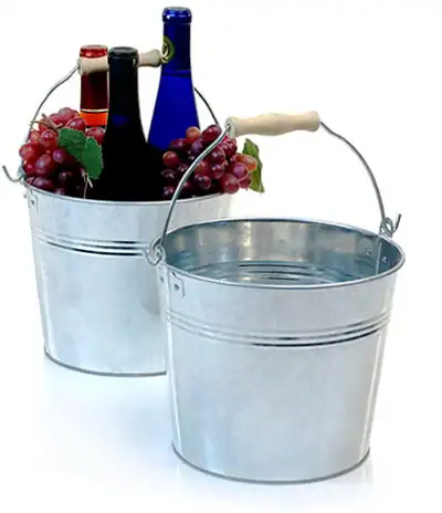 8-1/2 inch Galvanized Pail Wooden Handle