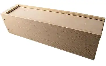 3W x 3L x 13H, Single Bottle Wooden Wine Boxes, 1 Bottle