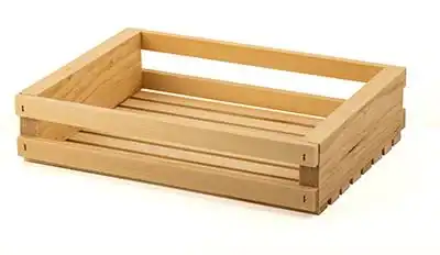 8L x 10-1/2W x 2-1/2H, Wooden Slatted Gift Crates