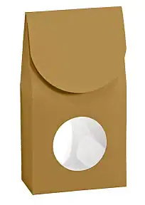 3-1/2W x 1-3/4L x 6-1/2H, Small Gourmet Gloss Window Boxes, Metallic Gold