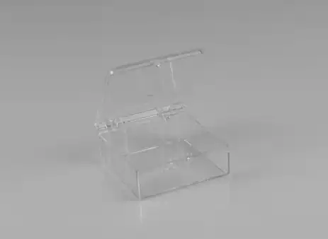 Rigid Hinged Plastic Boxes - 2 x 2"
