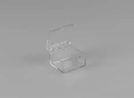 Rigid Hinged Plastic Boxes - 1" x 1"