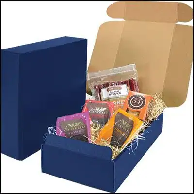 7-1/4W x 13-3/8L x 3-1/2H, Fine Italian Textured Mailers, Navy Textured