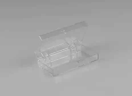 Rigid Hinged Plastic Boxes - 2-78 x 1-316