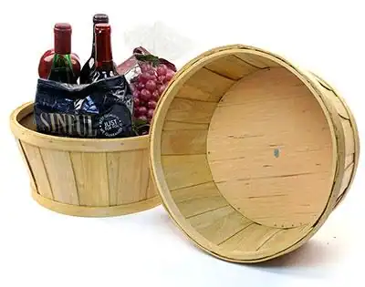 12-1/2W x 6L, Woodchip Round Bowl