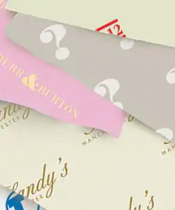 20L x 30W Custom Printed Tissue Paper, Colored Tissue, 1 Color Imprint