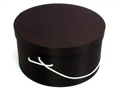 8-3/8W x 6-5/8L x 4-1/2H, Dark Brown Hat Boxes