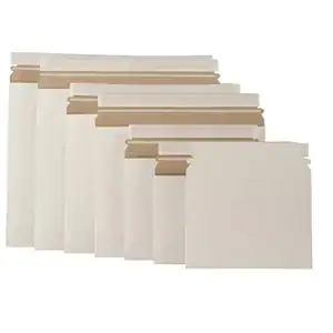 8W x 6L, Standard Flat White Self-Seal Cardboard Mailers