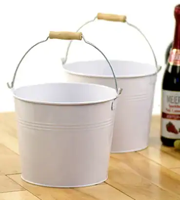8-1/2 inch White Pail Wooden Handle