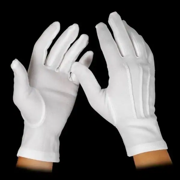 Nylon Gloves, Fashion Points, White, Ladies
