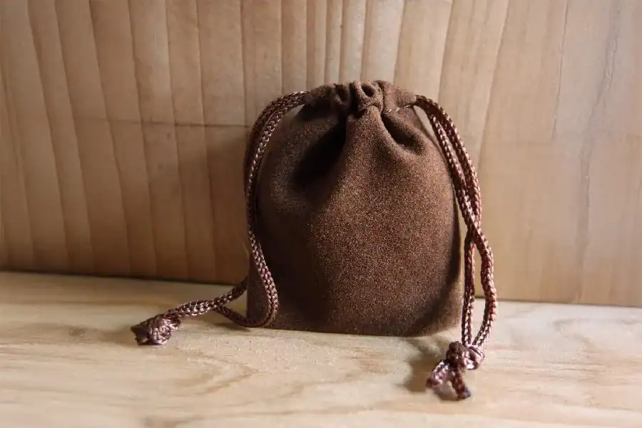2W x 2-1/2H, Velour Drawstring Pouches, Brown