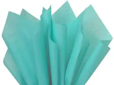 15W x 20L, Colored Tissue Paper, Caribbean Teal
