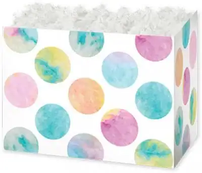 7W x 4L x 5H, Gift Boxes, Watercolor Dots