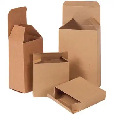 1.5W x 1.5L x 3H, Reverse Tuck Flap Kraft Box, Kraft