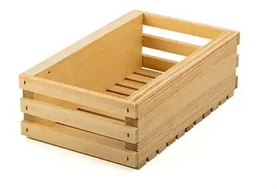 11W x 5-1/2L x 3-1/2H, Wooden Slatted Gift Crates