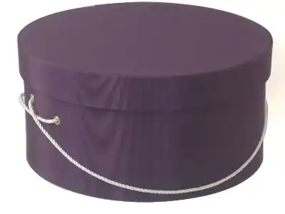 8-3/8W x 6-5/8L x 4-1/2H, Amethyst Hat Boxes