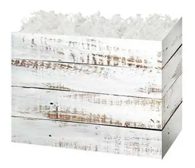 7W x 4L x 5H, Gift Boxes, Distressed White Wood