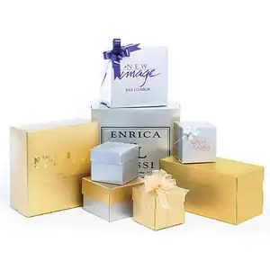 Luster Metallic 2 Piece Boxes wGloss Coating and Folding Setup Lids