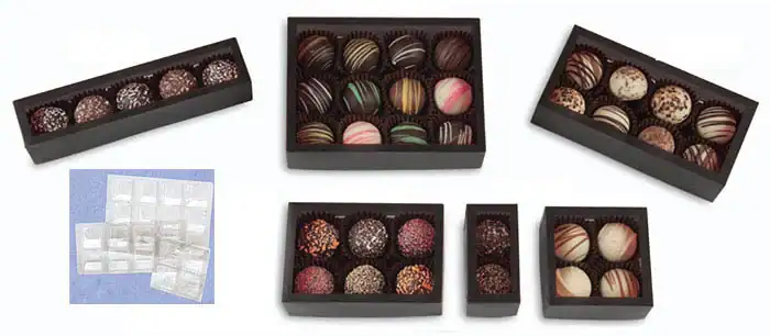 2-3/4W x 1-3/8L x 1-3/8H, Window Candy Boxes, Black Frosted