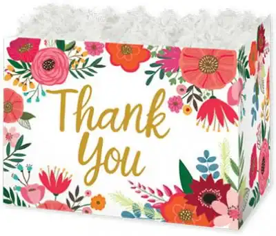 7W x 4L x 5H, Gift Boxes, Thank You Flowers