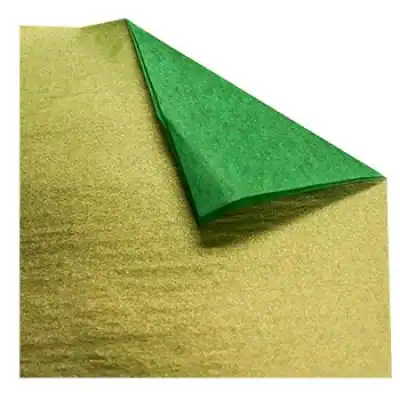 20W x 30L, Precious Metal Bi-Metallic Tissue, Dark Green/Gold