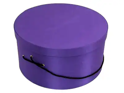 8-3/8W x 6-5/8L x 4-1/2H, Dark Purple Hat Boxes