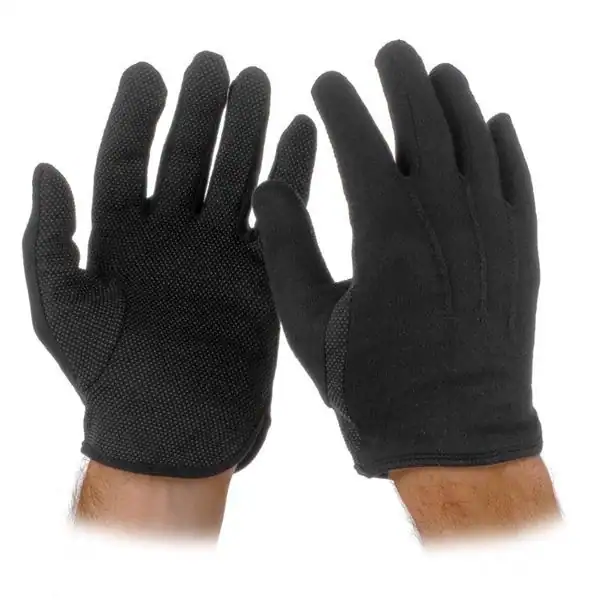 Sure Grip Cotton Gloves, Black, Large