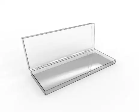 Rigid Hinged Plastic Boxes - 9-1516 x 3-12"