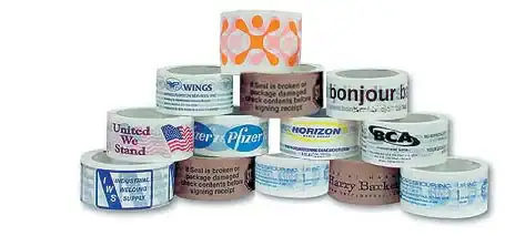 2W x 110 yds, Custom Printed Poly Tape, Clear