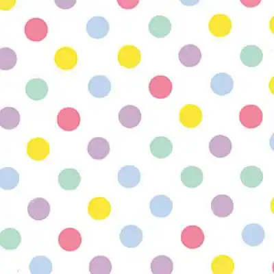 Dots Patterned Tissue, Pastel Dots, 200 Sheets