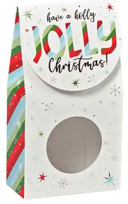 3-1/2W x 1-3/4L x 6-1/2H, Small Gourmet Gloss Window Boxes, Jolly Christmas