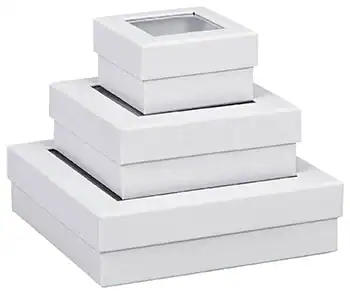 3-3/4W x 3-3/4L x 2-1/8H, Ultra-Rigid Gourmet 2 Piece Window Boxes, White