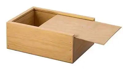 8-3/4W x 5-1/2L x 3-3/8H, Wooden Slide Top Boxes