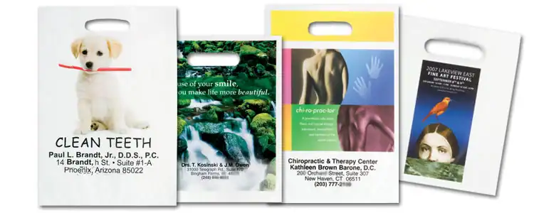 7-1/2W x 9L, Non-Reinforced Full Color Die Cut Bags