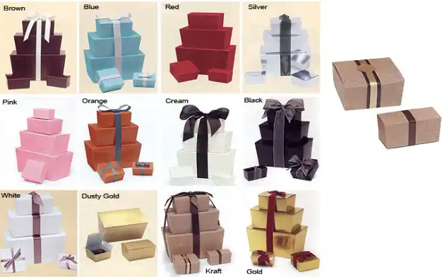 2-9/16W x 2-11/16L, 4 Piece Candy Ballotin Box, Pad