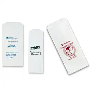 Short Run White Prescription Bags