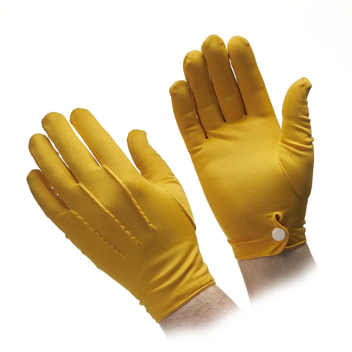 Polyester Snap Gloves, Yellow, OSFA